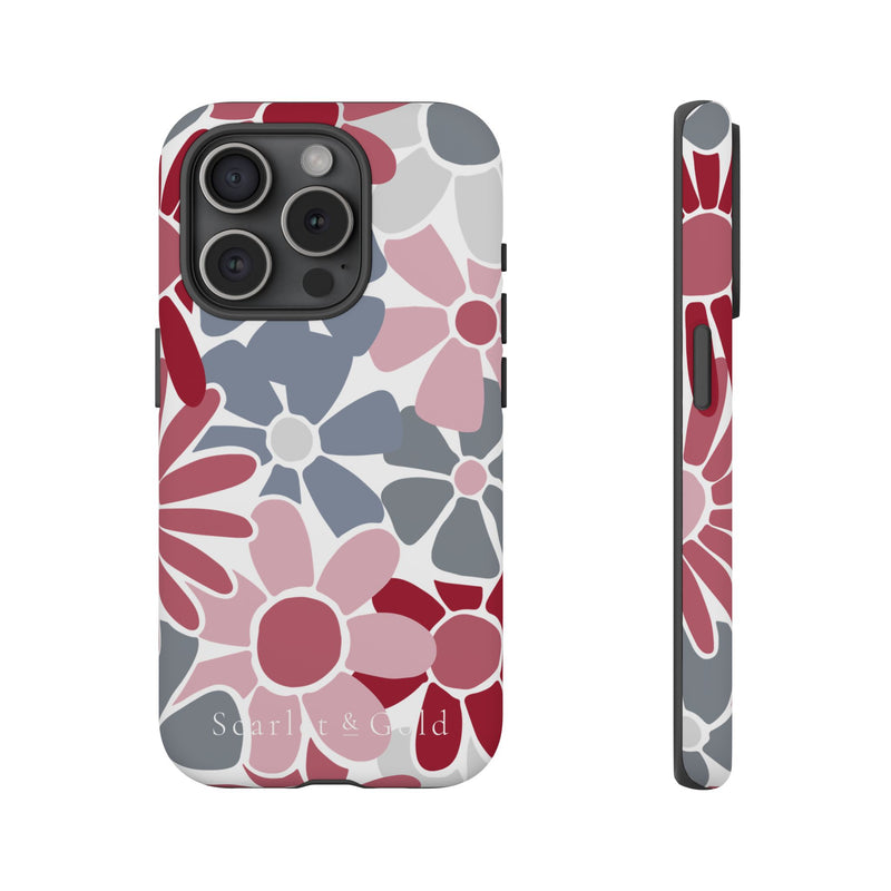 The Crimson & White Floral | Phone Case