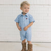 The James Romper War Eagle Pattern | Navy
