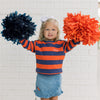 The Brooke Crewneck | Orange & Blue Striped