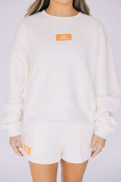 The Bone Becca Crewneck | Go Vols Woven Label
