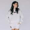 The Becca Boxy Crewneck Hail State Woven Label | Ash