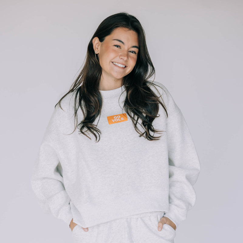 The Ash Becca Crewneck | Go Vols Woven Label
