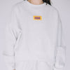 The Becca Boxy Crewneck Geaux Tigers Woven Label | Ash