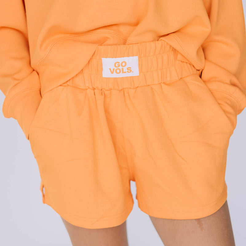 The TN orange Ava Airy Shorts | Go Vols Woven Label