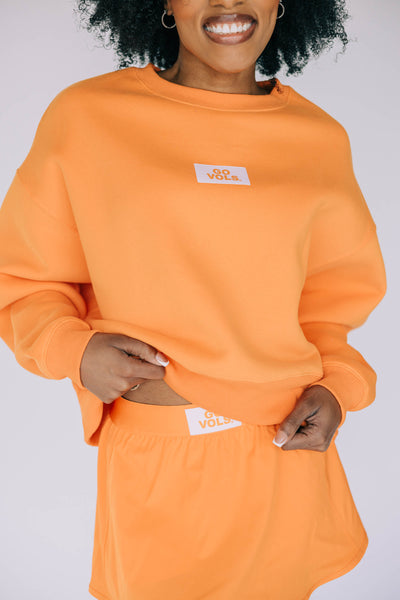 The TN Orange Becca Crewneck | Go Vols Woven Label