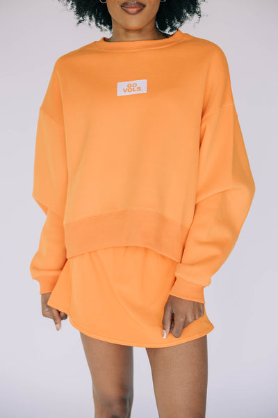 The TN Orange Becca Crewneck | Go Vols Woven Label