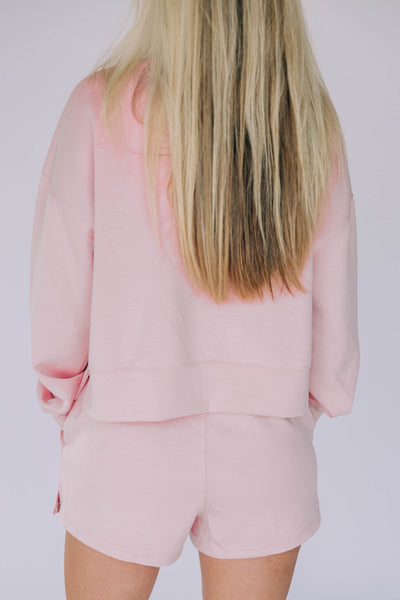 The Light Pink Ava Airy  Shorts |  Roll Tide Woven Label