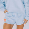 The Becca Shorts War Eagle Woven Label | Light Blue