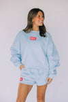 The Becca Shorts Hotty Toddy Label | Light Blue