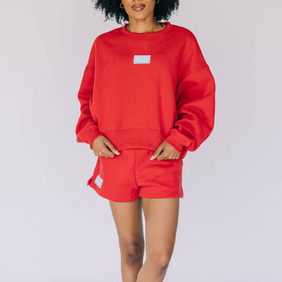 The Red Becca Shorts | Hotty Toddy Woven Label