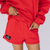 The Becca Shorts Go Dawgs Woven Label | Bright Red