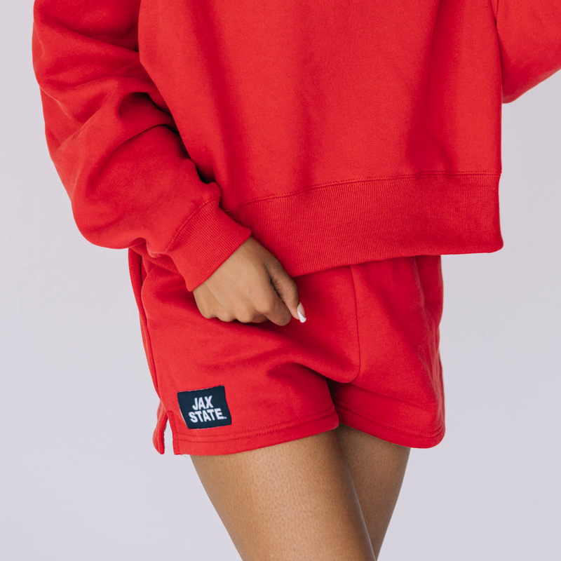 The Becca Shorts Red | Jax State Woven Label