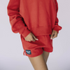 The Becca Shorts Woo Pig Sooie Woven Label | Crimson
