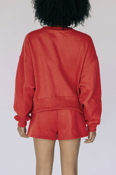 The Becca Shorts Crimson | Roll Tide Woven Label