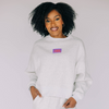 The Becca Boxy Crewneck Fight Tigers Woven Label | Ash