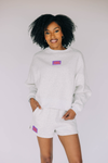 The Becca Shorts Fight Tigers Woven Label | Ash