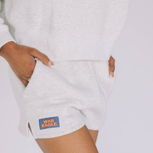 The Becca Shorts War Eagle Woven Label | Ash