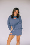 The Becca Shorts War Eagle Woven Label | Denim