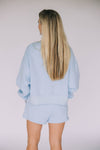 The Becca Shorts War Eagle Woven Label | Light Blue