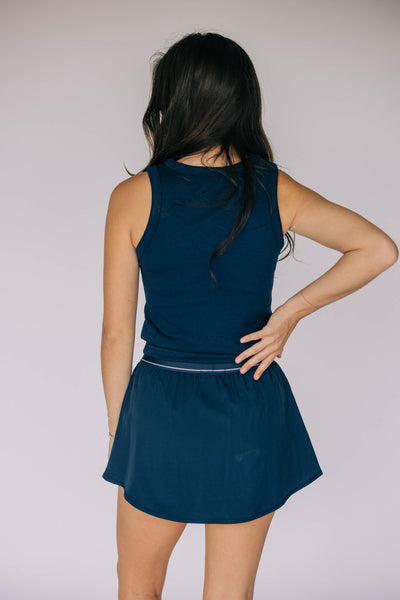 The Navy Alli Airy Tank | War Eagle Woven Label
