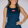 The Alli Tennis Skort Hotty Toddy Woven Label | Navy