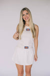 The Alli Tennis Skort War Eagle Woven Label | Bone