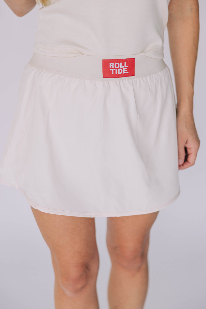 The Bone Alli Airy Tennis Skirt | Roll Tide Woven Label