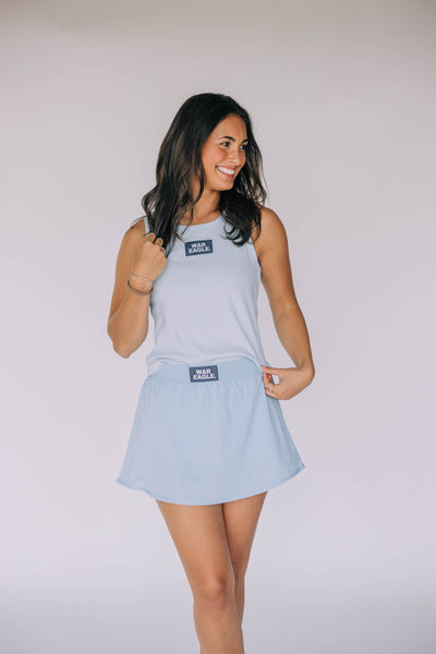 The Light Blue Alli Tennis Skirt | War Eagle Woven Label