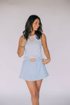 The Alli Tennis Skort War Eagle Woven Label | Light Blue