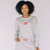 The Ava Airy Crewneck Roll Tide Woven Label | Heather Grey