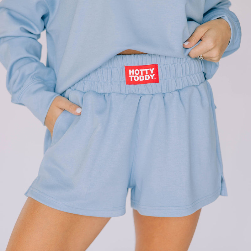 The Light Blue Ava Airy Shorts | Hotty Toddy Woven Label