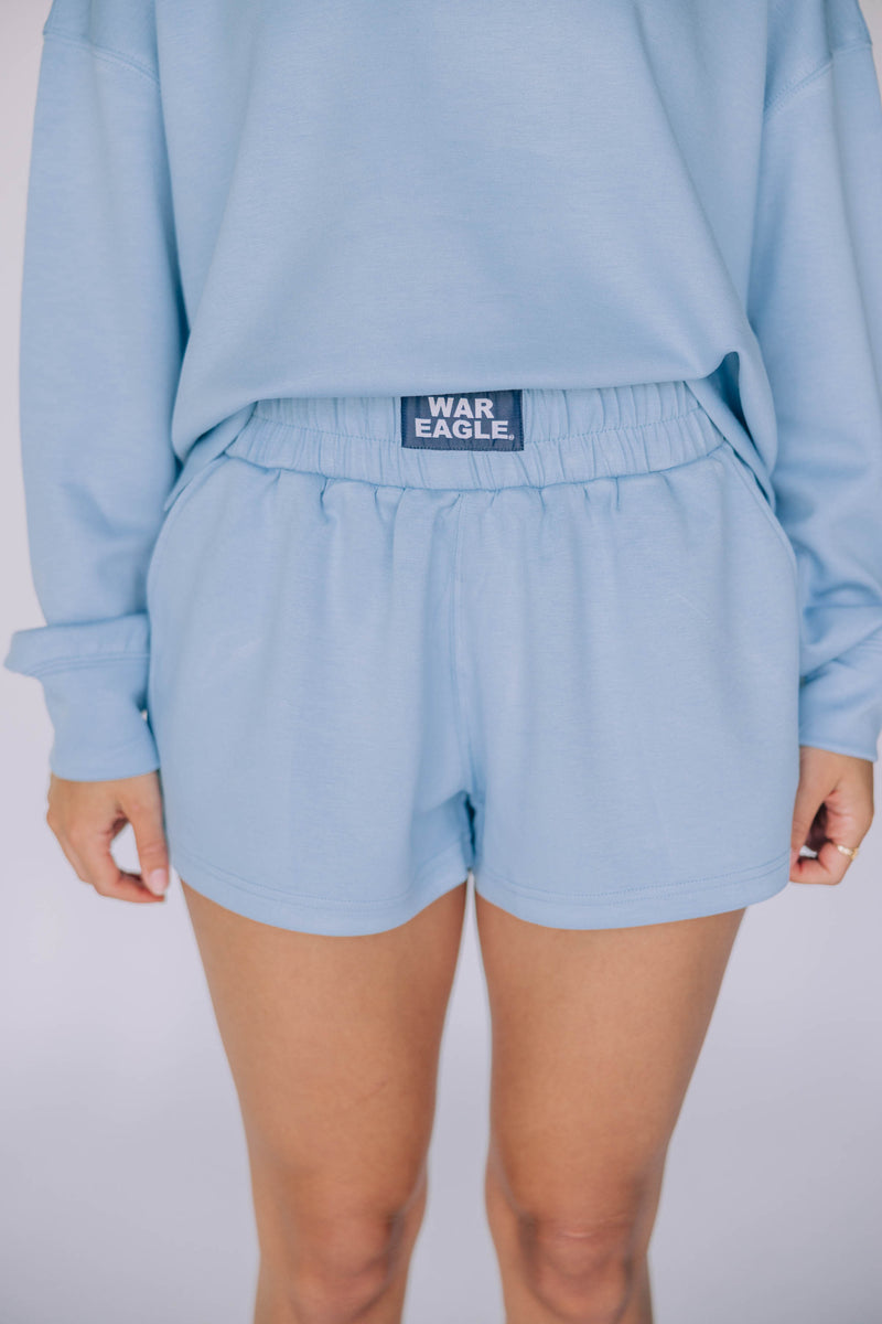 The Light Blue Ava Airy Shorts | War Eagle Woven Label
