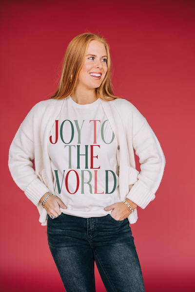 The Joy to the World | Natural Long Sleeve Tee
