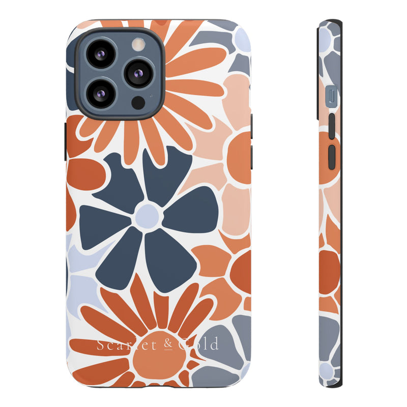 The Orange & Blue Floral | Phone Case