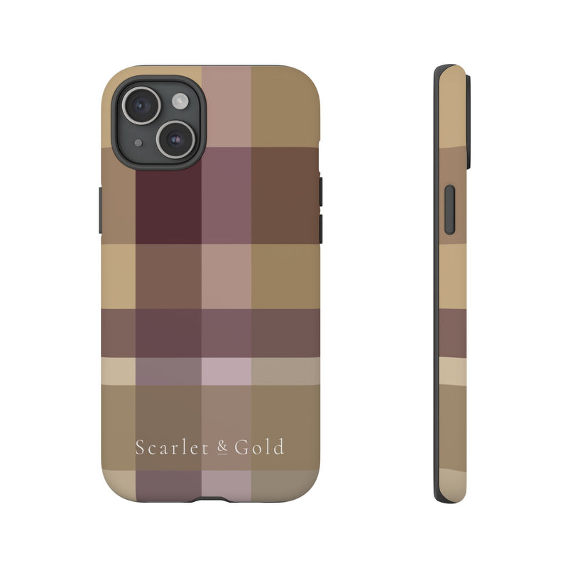 The Maroon & Gold Plaid | Phone Case