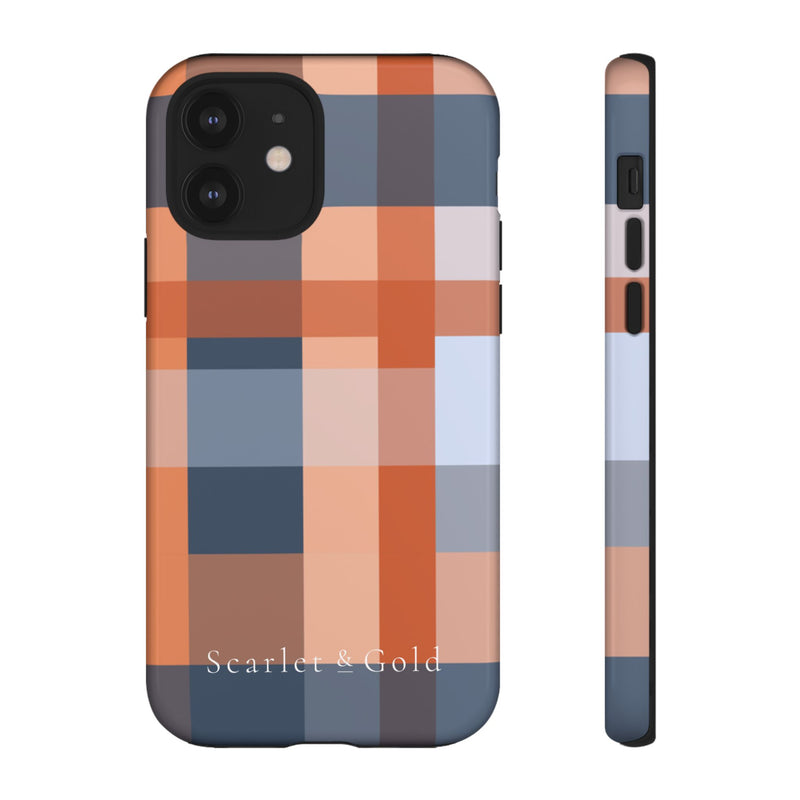 The Orange & Blue Plaid | Phone Case