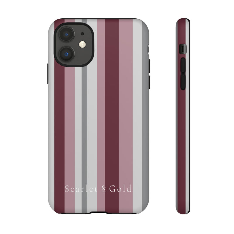 The Maroon & White Stripes | Phone Case