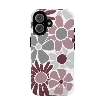 The Maroon & White Floral | Phone Case