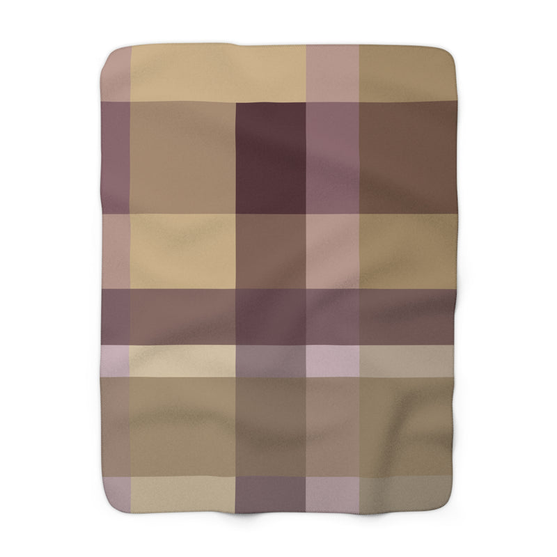 The Maroon & Gold Plaid | Sherpa Fleece Blanket