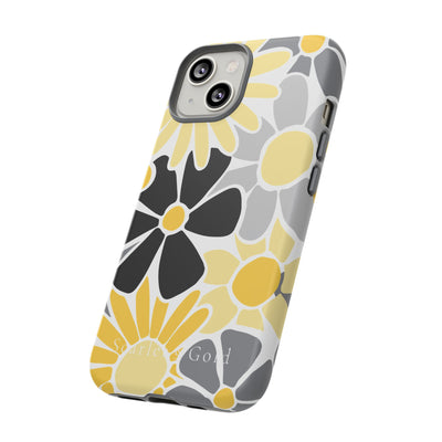 The Yellow & Black Floral | Phone Case