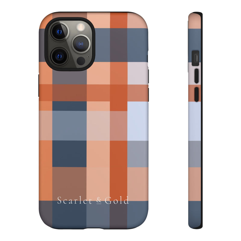 The Orange & Blue Plaid | Phone Case