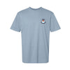 The Aubie Loves Reading | Adult Stone Blue Tee