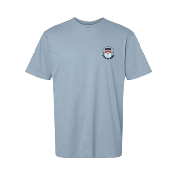 The Aubie Loves Reading | Adult Stone Blue Tee