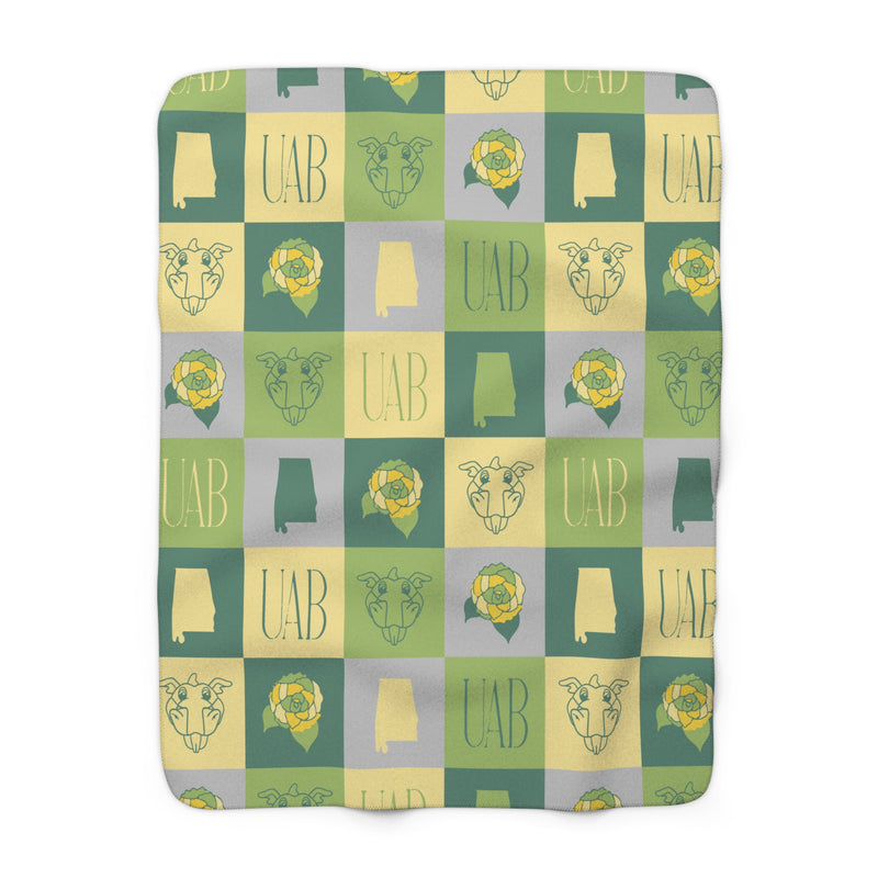 The Green & Yellow All The Things | Sherpa Fleece Blanket