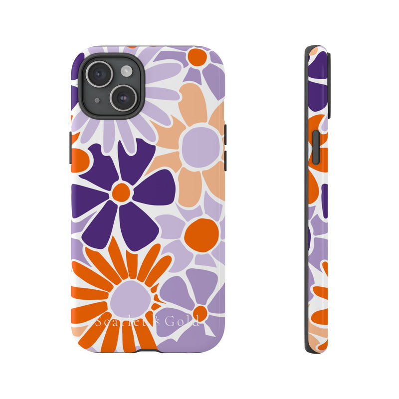 The Orange & Purple Floral | Phone Case