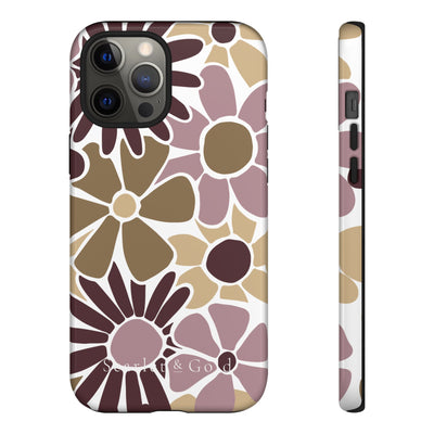 The Maroon & Gold Floral | Phone Case