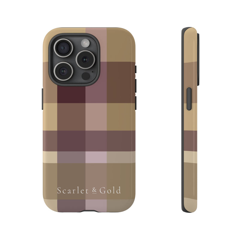 The Maroon & Gold Plaid | Phone Case