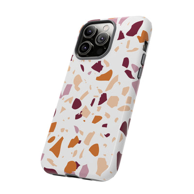 The Maroon & Orange Terrazzo | Phone Case