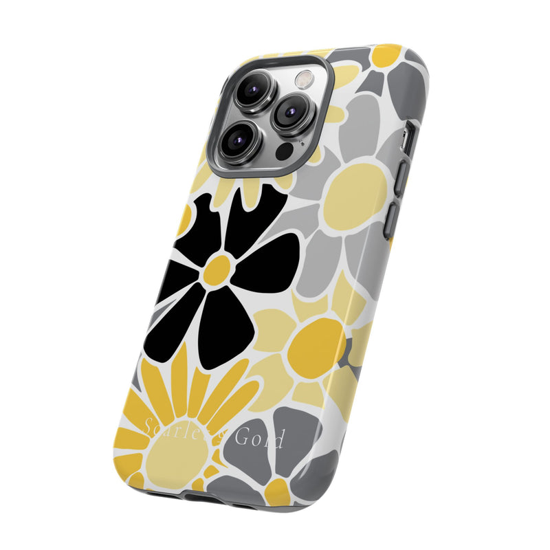 The Yellow & Black Floral | Phone Case