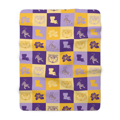 The LSU All the Things | Sherpa Fleece Blanket